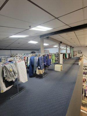 Upstairs men's/linen dept.