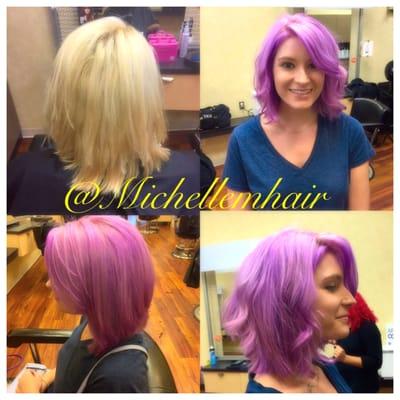 Blonde to purple fun!!!         Stylist- Michelle M