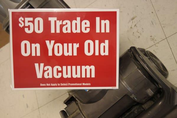 $50 Trade In on Your Old Vacuum