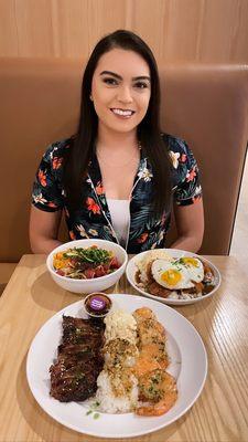 Best dish: kalbi & shrimp with the macaroni salad and garlic rice :)