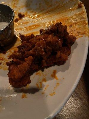 What is left of the Buffalo cauliflower