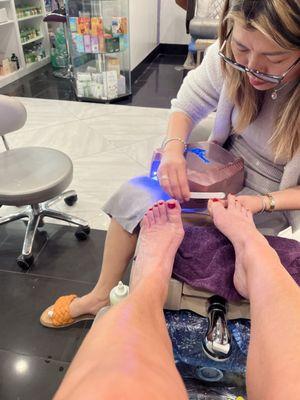 Gel pedicure