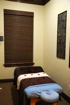 We have our own massage room with personal massage therapist