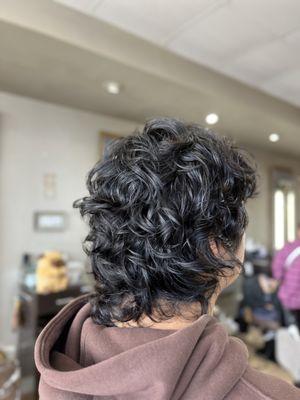 Mullet cut and perm by Mia