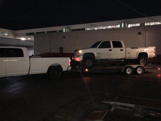 Chevy 3500 delivered to shop