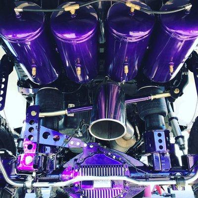 Underside of our SEMA 2017 build! Love that Purple!