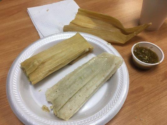 Fresh Tamales. Just out of the steamer