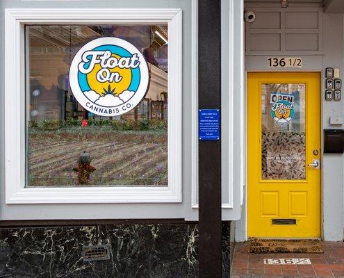 External photo of Float On Cannabis Dispensary from Church Street