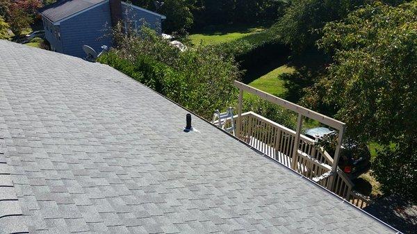 Blended old roof removal to look flush