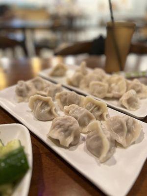 Beef and Onion Dumplings / Shrimp and Pork Dumplings