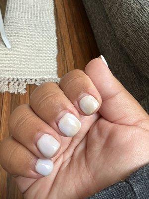 16 days after my SNS manicure, with literally no sun exposure or heaving handing activity.