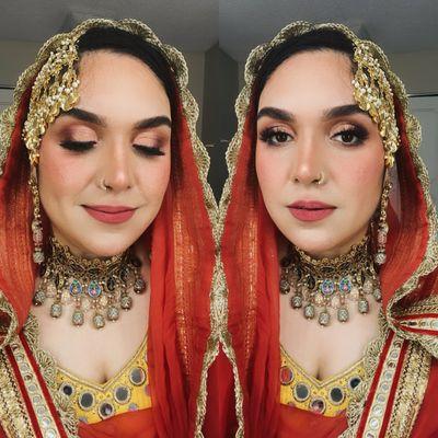 The Mughal Maharani inspired makeup look.