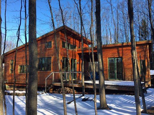 Compact, energy efficient vacation home next to Sleeping Bear Dunes National Lakeshore. Project finished in 2010.