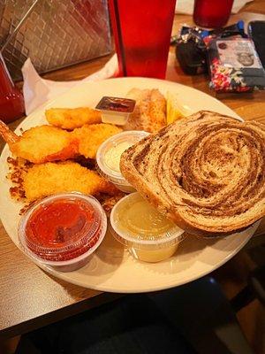 Baked cod and fried shrimp was pretty tasty.