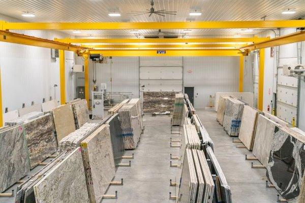 Stop by Exquisite Stone today to visit our indoor slab selection center!