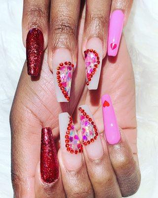 Valentine nails