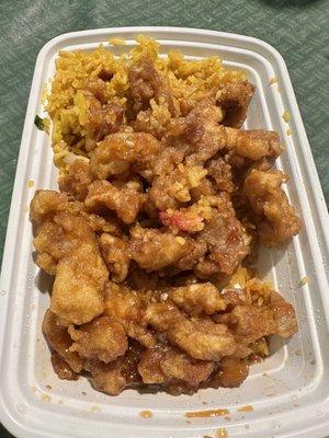 17. General Tso's Chicken Combo Plate