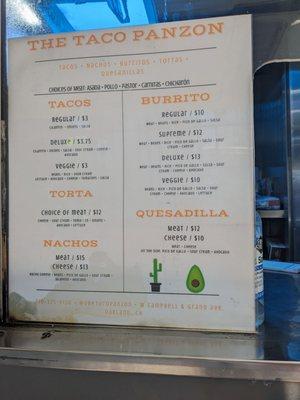 Current menu