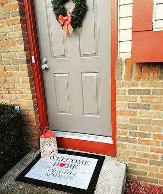 Custom welcome mats and Christmas gifts for my wonderful clients