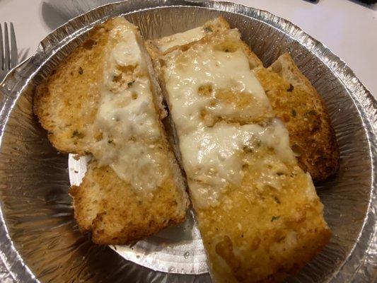 Garlic bread. This is $2 worth of cheese?