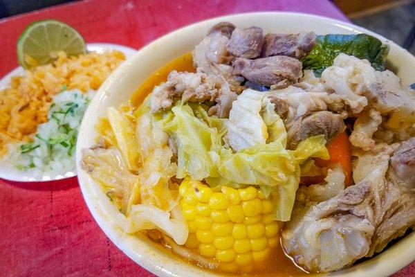 This is the way Caldo de Res (Beef Soup) is made in small towns all over Mexico, perfect for this little American town.