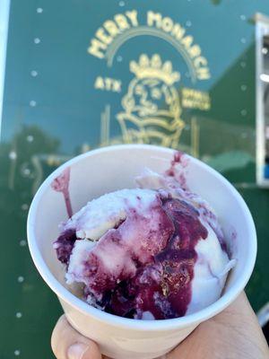 Wild Blueberry Ripple ice cream