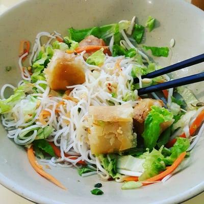 Vegetarian Egg Roll Vermicelli Salad