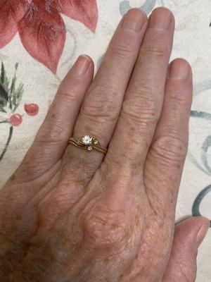 My 32 year old wedding band that Jeff at Pro Fix Jewelry restored!