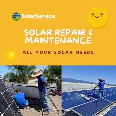 We repair and maintain solar systems.