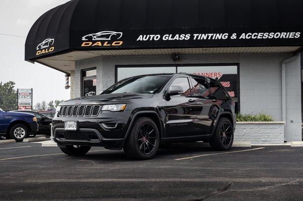 Sleeper of a Grand Cherokee getting some new wheels from our friends over at Vossen.