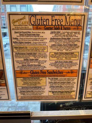 Gluten free menu is huge!