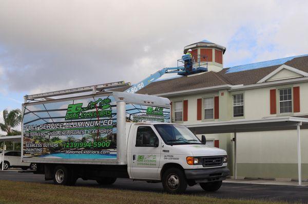 3G Condominium soffit installation in Fort Myers, FL.