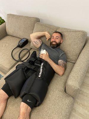 NormaTec Compression Therapy for Eric!