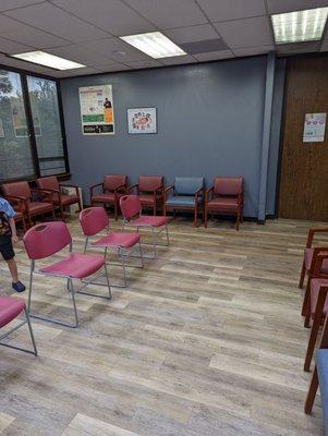 Waiting room for those that might be sick.