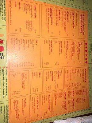 The Drink Menu...