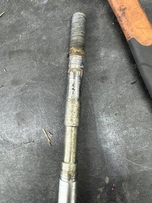 Tie rod that was taken out