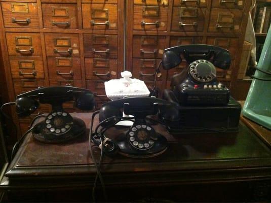 Old rotary phones!