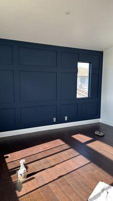 Accent walls, painting, and floors