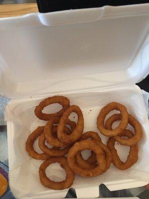 Onion rings $2.99. They were only okay.