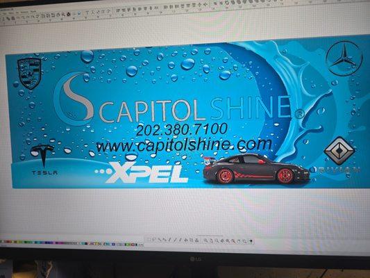 Rendering for a wall vinyl wrap