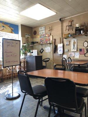 Dining area and cashier