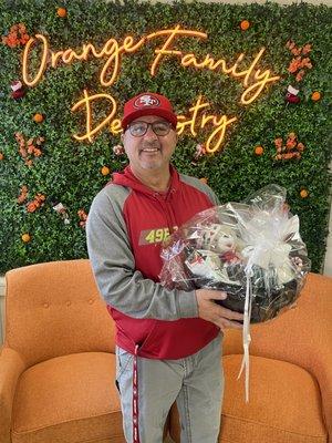 Frank, our basket winner for December