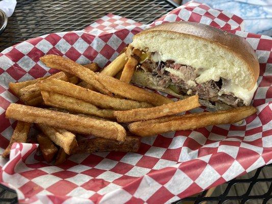 1/2 (shared) Cuban sandwich and fries - excellent, tasty and a fave!