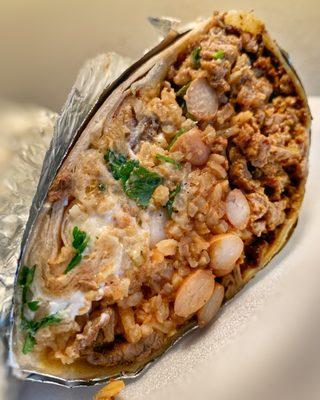 Asada super burrito