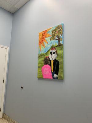 My vote for the ugliest painting in the exam room.