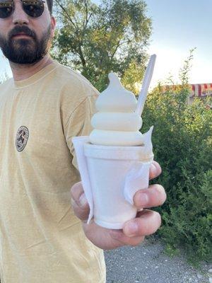 Vanilla custard with root beer ice.