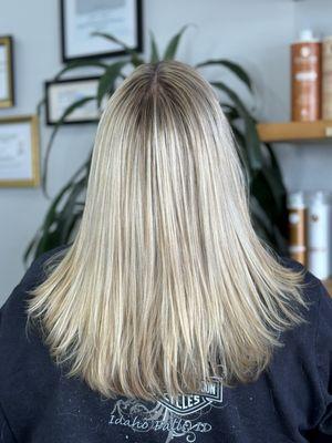 Bright blonde done by Rylee