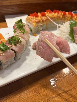 Summer roll. Otoro.  Firecracker Roll