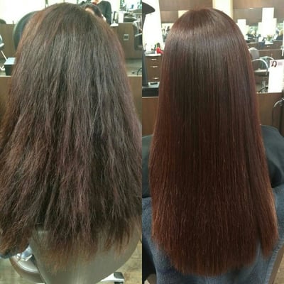 Before and After Keratin by Rachel