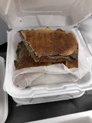 Cheesesteak panini